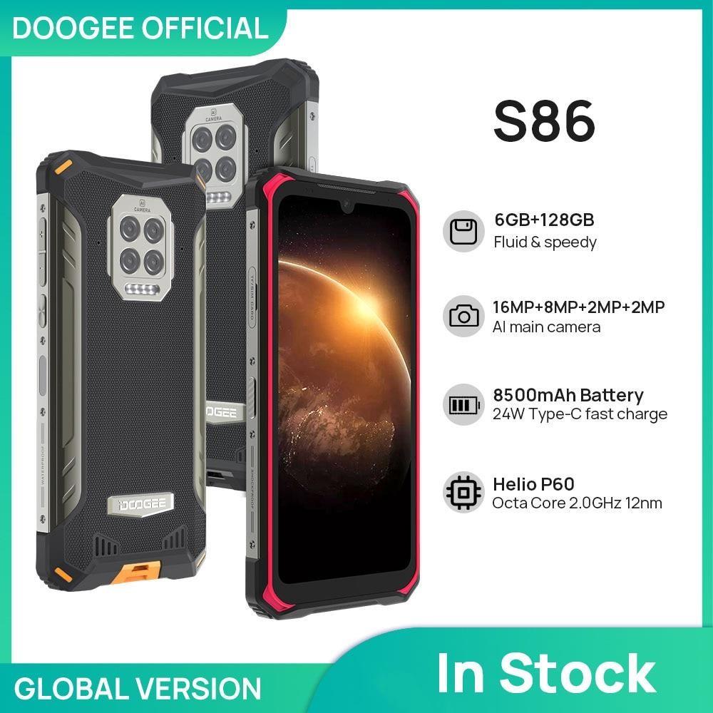 DOOGEE S86 Захищений смартфон 6 ГБ + 128 ГБ 8500 мАг, супер батарея  Смартфон IP68/IP69K Мобільний телефон HelioP60 Octa Core Android 10 - Тетра  Груп