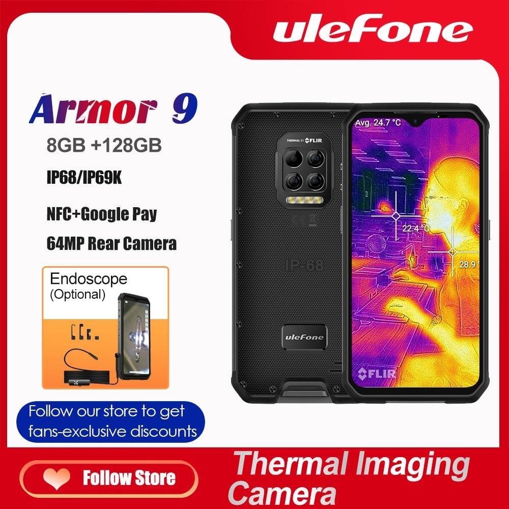 Ulefone Armor 9 Надійна тепловізійна камера мобільного телефону FLIR®  Android 10 128 ГБ Смартфон Helio P90 Мобільний телефон 6600 мАг 64 МП -  Тетра Груп